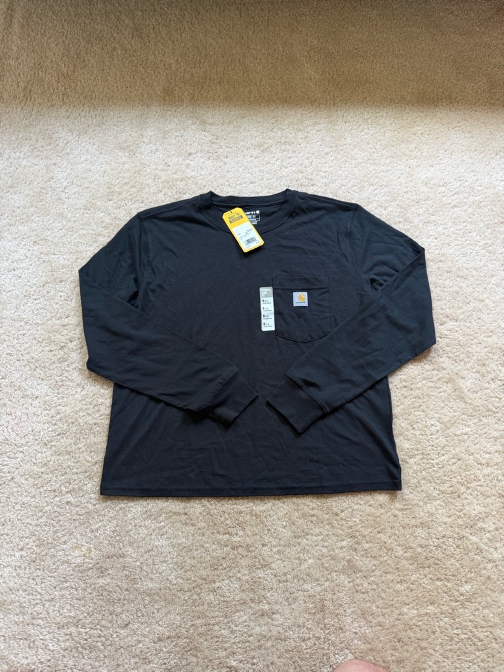 Carhartt Women’s Long Sleeve Pocket T-Shirt – Black